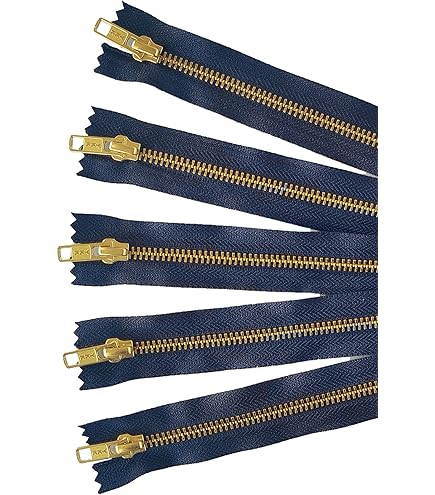 Amazon.com: Two 7 Inch Brass Jeans Zipper YKK Number 5 Gold