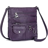 MINICAT Crossbody Purses for Women Multi Pocket Crossbody Bag Soft Leather Cross Body bag for Woman Small Shoulder Bags