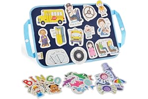 CHEFAN Felt Flannel Boards Stories Precut Figures for Toddlers Preschool, Craft Toy Gifts for Kids, Storytelling Interactive Teaching Activity Kits,Wheels On Bus,Baby Shark,Itsy Bitsy Spider,Bingo