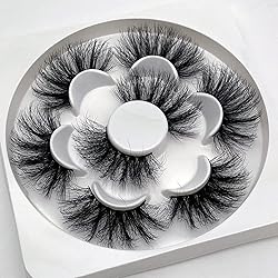 Veleasha Mink Eyelashes Faux 8D Wispy Fluffy Mink