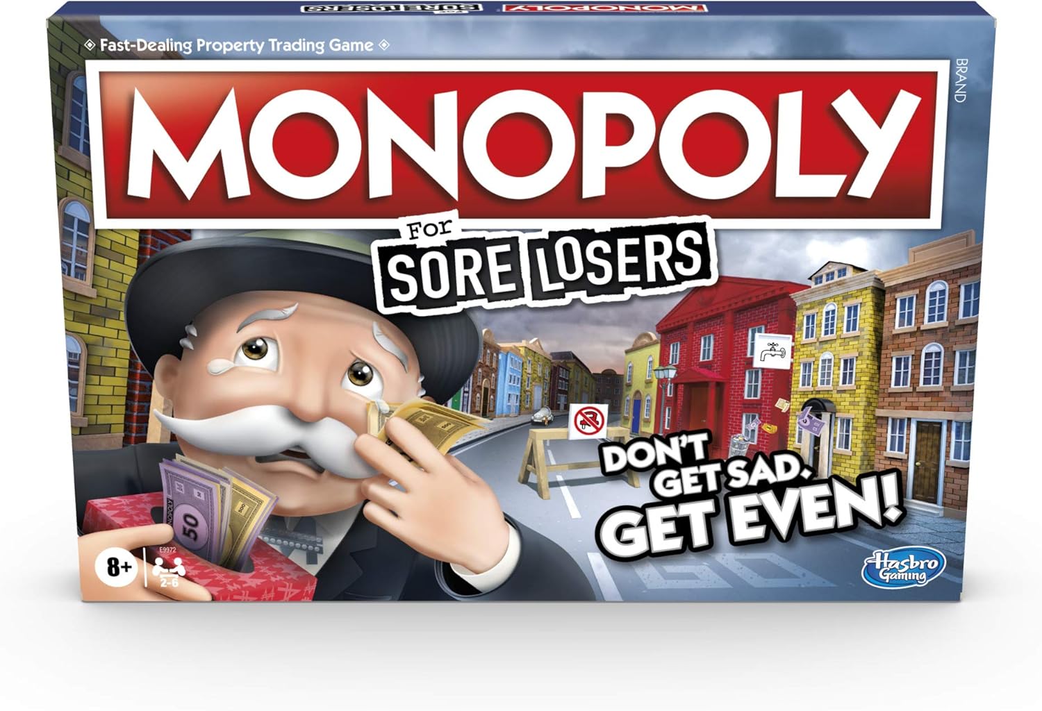 Monopoly for Sore Losers Board Game for Ages 8 and Up, the Game Where it Pays to Lose, Multicolored, Multi-colour, En Storlek
