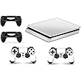 giZmoZ n gadgetZ PS4 Slim Console White Colour Skin Decal Vinal Sticker + 2 Controller Skins Set