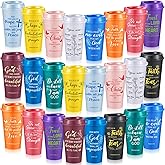 FillTouch 24 Pcs Christian Cups Bulk for Women, Christian Gifts Coffee Mugs with Bible Verse 16oz Religious Tumblers Spiritual Cups for Prayer Church Thankful Gifts (Bible,Colorful)