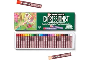 SAKURA XLP25 25-Piece Cray-Pas Expressionist Oil Pastel Set, Assorted Color