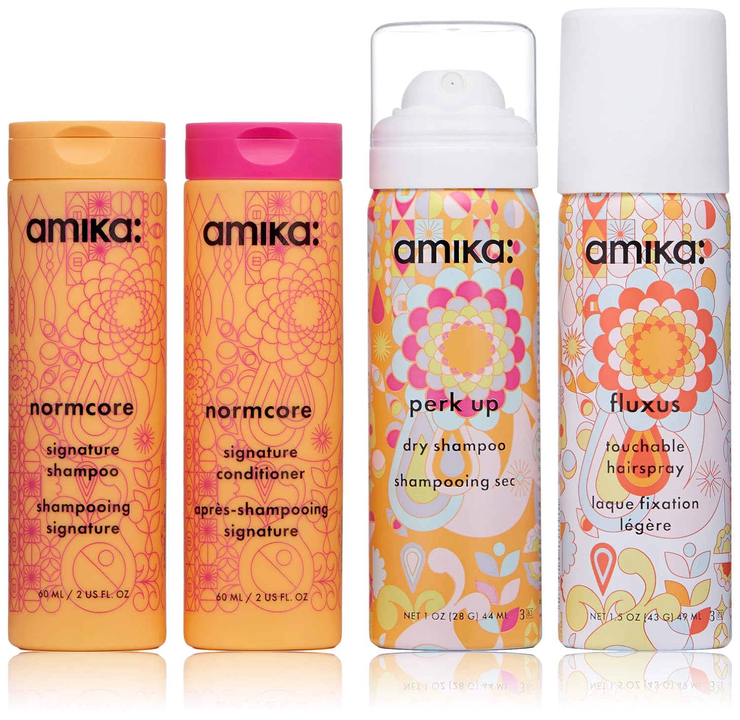 amika Limited Edition Lookin Like A Snack travel Holiday hair Care Set, 0.3 fl. oz.