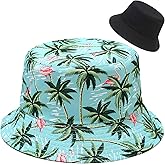 Malaxlx Unisex Bucket Hat Beach Sun Hat Aesthetic Fishing Hat for Men Women Teens, Reversible Double-Side-Wear