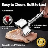 Gourmet Easy Stainless Steel Meat Tenderizer Dual-Sided Mallet 13 oz view 4