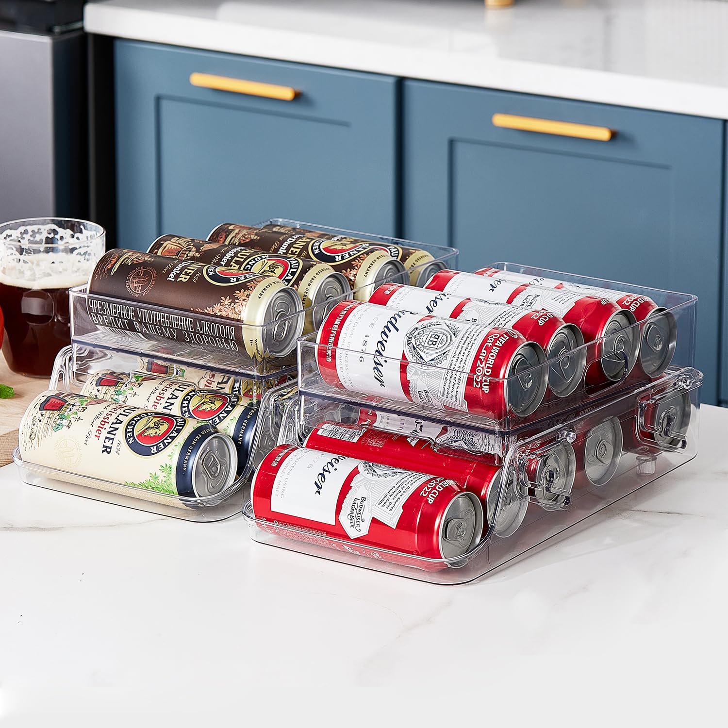 50 discount on Auto Rolling Soda Can Organizer,2 Tire Pop Soda Can