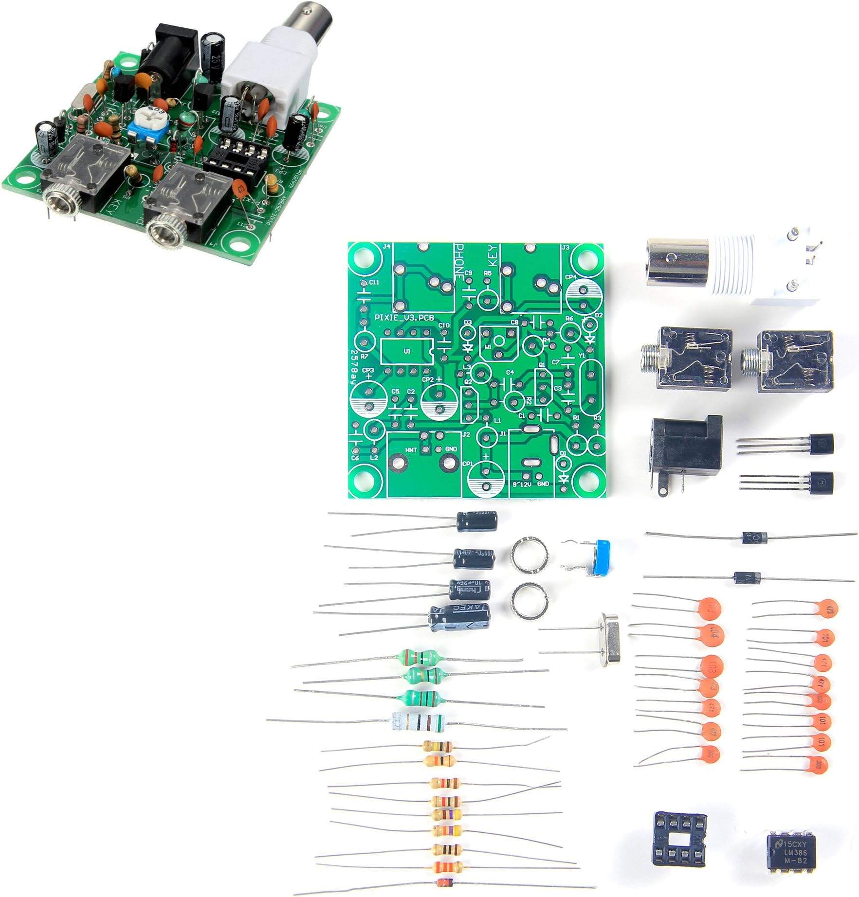 DIY RADIO 40M CW Shortwave Transmitter QRP Pixie Kit Receiver 7.023-7.026MHz