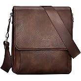 Leathario Men's Crossbody Bag, Vegan Leather, Shoulder Purse Side Sling Satchel, Small Messenger for Travel Work Daily