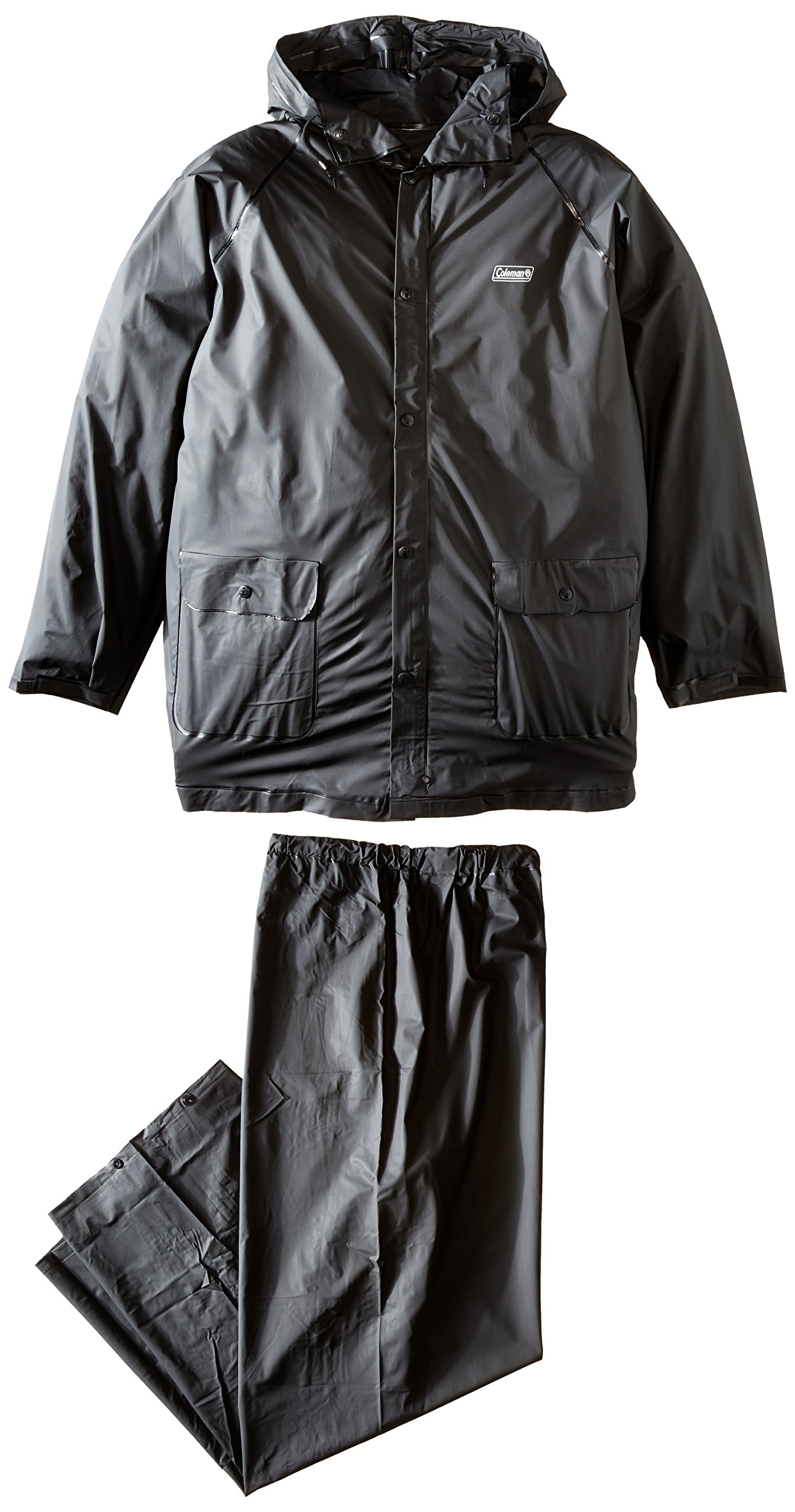 Coleman .20 mm PVC Rain Suit, Black, Large Homer's Coat