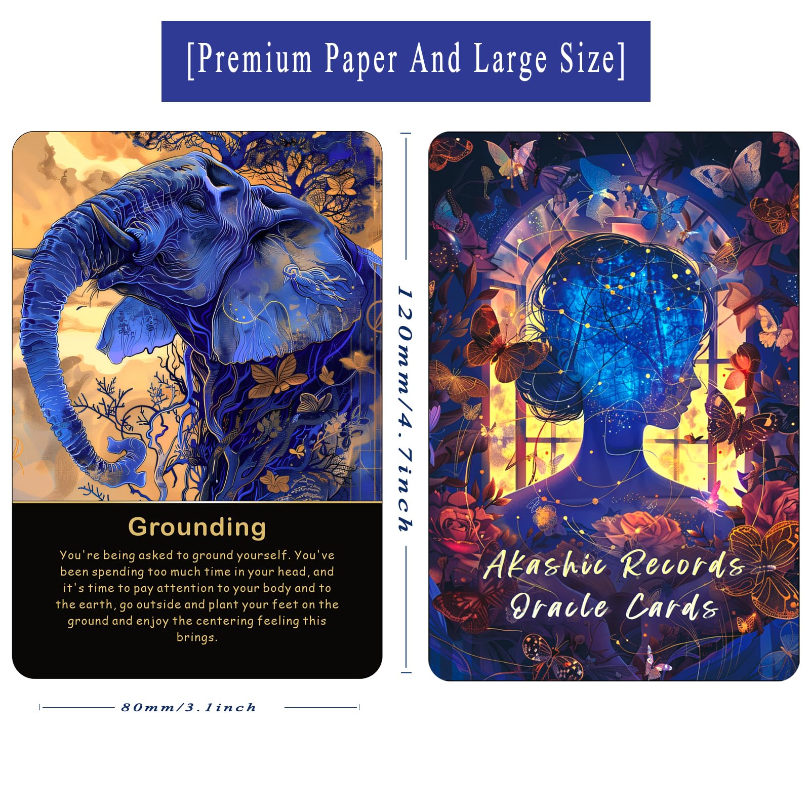 Akashic Oracle Cards, 75 Energy Healing Oracle Cards for Beginners, Advanced Readers, Reveal Soul Purpose, Clear Karmic Blocks, Spiritual Guidance Tarot Alternative