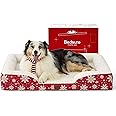 Bedsure Orthopedic Dog Bed for Extra Large Dogs - XL Washable Dog Sofa Beds Large, Pet Couch Bed with Removable Washable Cover, Waterproof Lining and Nonskid Bottom, Red Blizzard
