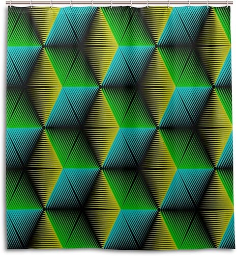 Cortinas de la Ventana del baño Cortina geométrica Colorida del Arte