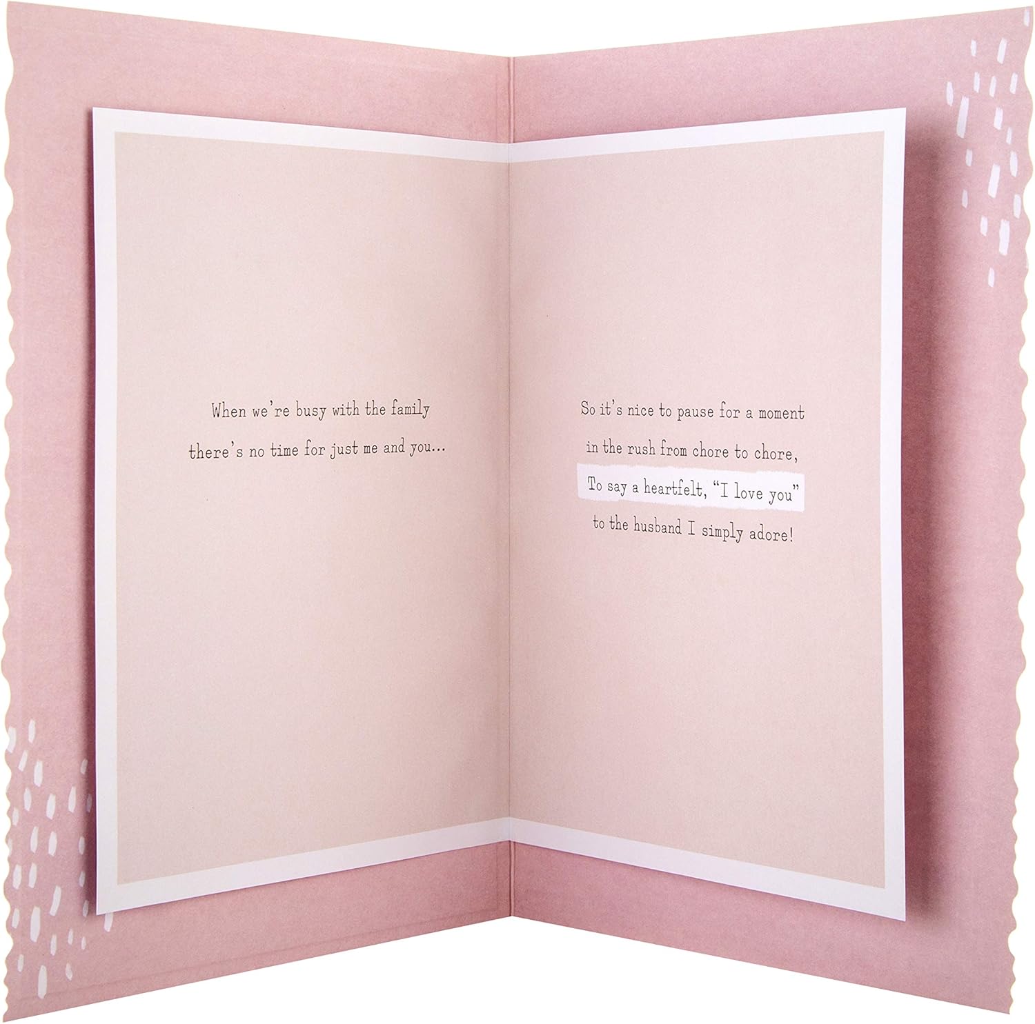 Hallmark Valentines Day Card for Husband Cute Dogs & Heart Balloons Design, Pink, 20.2cm x 13.8cm - Image 5