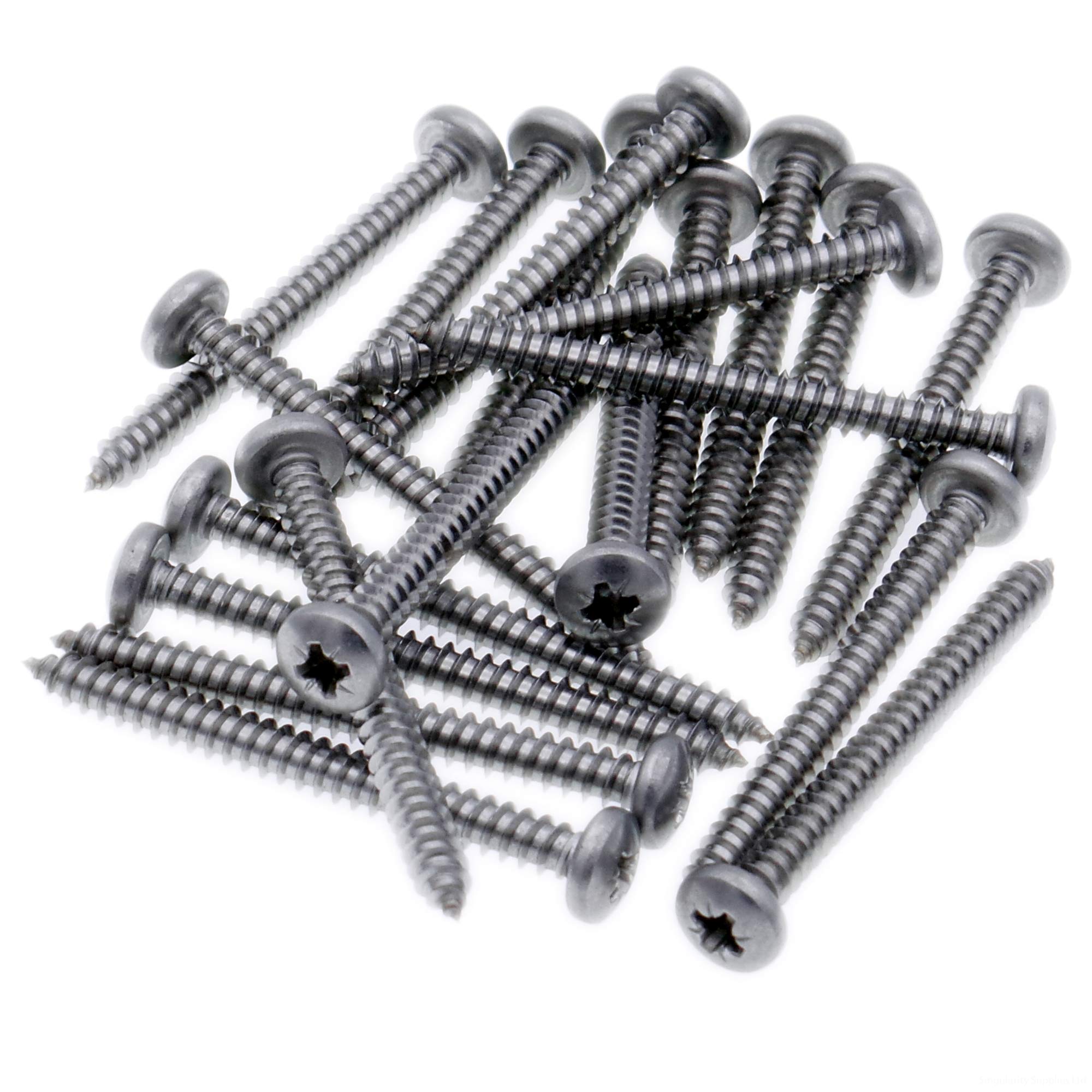 No.6 x 0.75 (3.5mm x 19mm) Pozi Pan Self-Tapping Screw - Stainless Steel (A2) (Pack of 20)