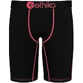 Ethika Men's Staple Boxer Brief, 4-Way Stretch with Signature Waistband, No | Ride-Up Comfort. Built with premium stretch fabric for enhanced wear. Features signature design details. Style: Black Roz.