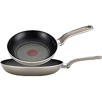 T-fal C716S2 Excite Nonstick Thermo-Spot Dishwasher Safe Oven Safe 8-Inch and 10-Inch Fry pan Cookware Set, 2-Piece…