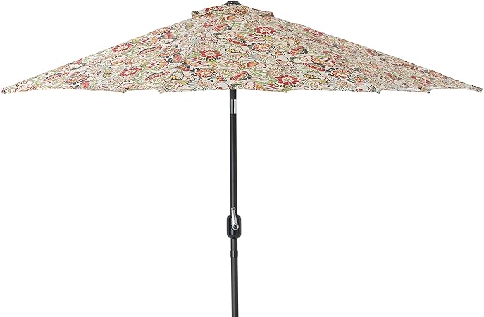 Pillow Perfect Floral Patio Umbrella 9 Feet Multicolor Amazon Co Uk Garden Outdoors