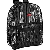 Summit Ridge Mesh Backpacks for Kids, Adults, School, Beach, and Travel, Colorful Transparent Mesh Backpacks with Padded Straps