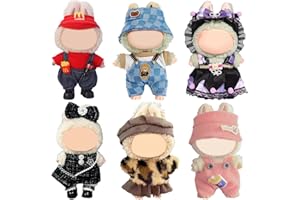 CZZLYJ 6 Pack Doll Clothes for 17 cm Doll, Exquisite Luxury Designer Outfits with Hats & Accessories, Cute Doll Clothing Set Suitable for Dress up Unique Style (No Dolls)