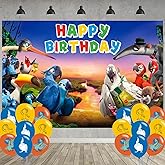 Rio Movie Birthday Party Decoration,Movie Party Photo Background 5 x 3 FT and 18 Pcs Balloon,Merch Party Backdrop Supplies