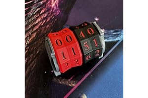 Arena Games Large Spindown Counter for Tracking Counters, Tokens, and Life - MTG CCG Accessory (Red - Black Dual Color)