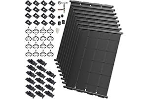 SolarPoolSupply Industrial Grade Solar Pool Heater DIY Kit - Superior High-Wind Strapless Mounting System & Maximum Freeze Resistance (8-4'x7.5' / 240 Square Feet)