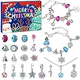UAYNFY Christmas Advent Calendar 2025 for Kids Bracelet Necklace Kit,24 Days Xmas Countdown Calendar DIY Jewelry Kit,Advent Calendar 2025,Christmas and New Year Gifts for Girls and Boys