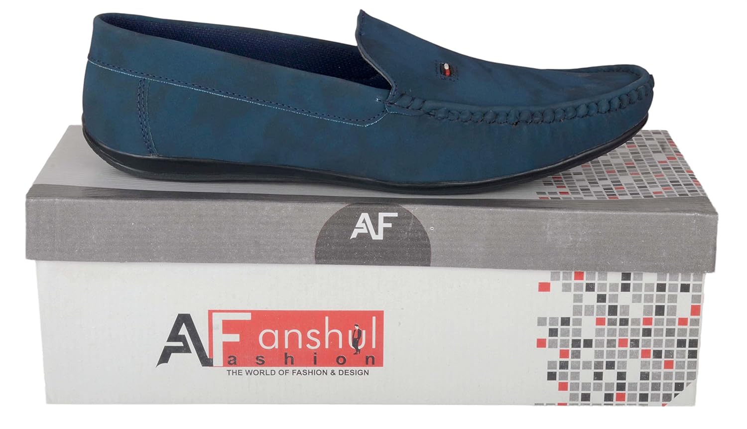 shoeniverse men's blue redefining comfort casual loafers