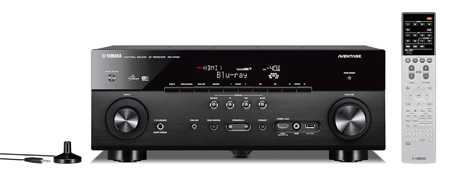 Yamaha RX-A740BL 7.2-Channel Wi-Fi Network AVENTAGE Home Theater Receiver