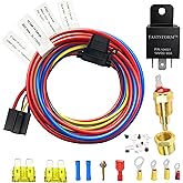 FASTSTORM Electric Fan Relay Kit 12V 60 AMP Electric Radiator Cooling Waterproof Fan Relay Kit with Thermostat Control Switch 185 On 175 Off Upgrade