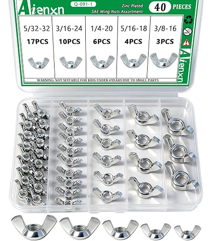 Amazon.com: Flanged Wing Nuts Washer Base Wing Nuts Die Cast Zamak