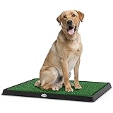 PETMAKER Artificial Grass Puppy Pad Collection - for Dogs and Small Pets – Portable Training Pad with Tray – Dog Housebreakin