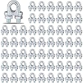 120PCS M5 Heavy Duty Wire Rope Clamps, 3/16-Inch Zinc Plated Wire Cable Clamps for Secure Connections – Boat, Tent, Clothesline, Rigging & More