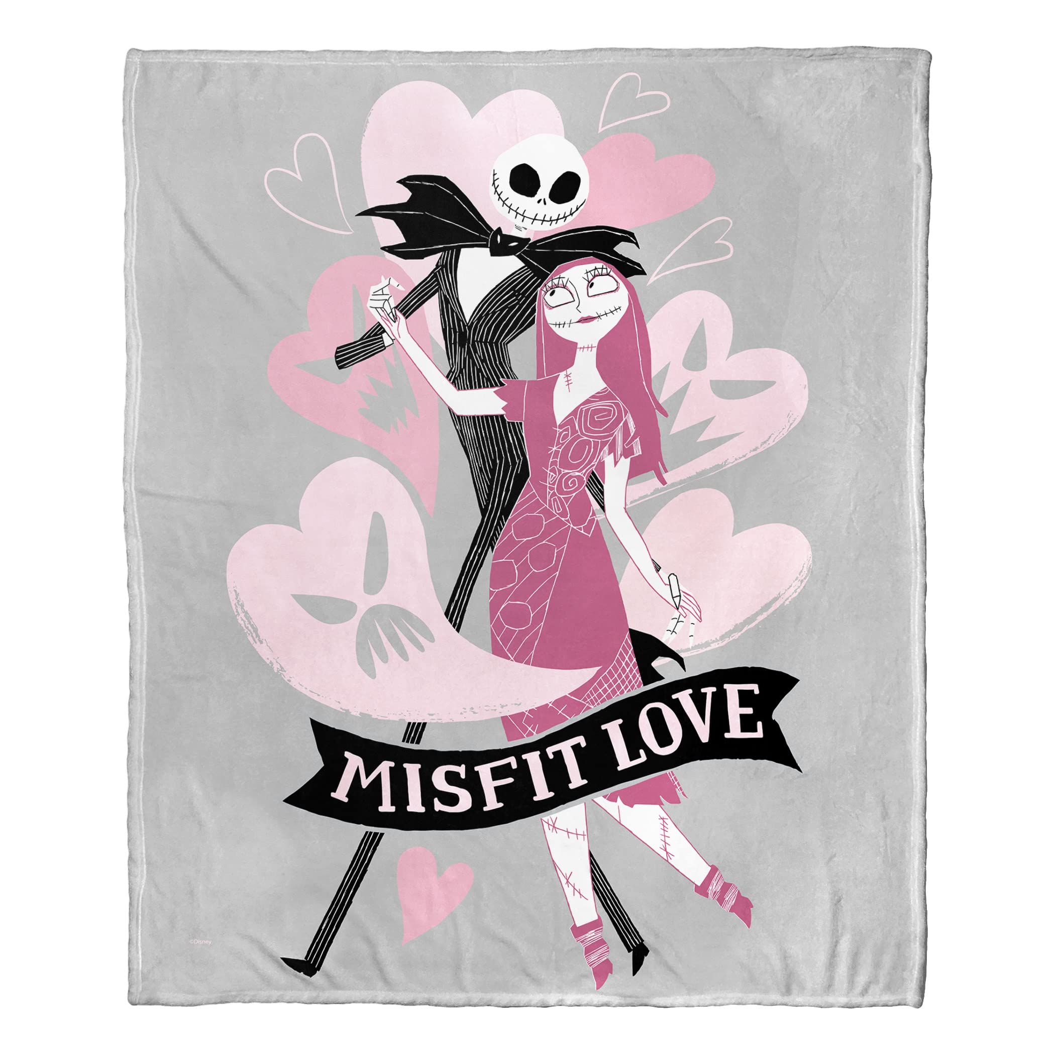 Northwest Nightmare Before Christmas Silk Touch Throw Blanket, 50″ x 60″, Misfit Love