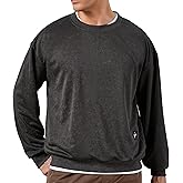 VPG Crewneck Sweatshirts for Men, Grey Oversized Acid Wash Sweatshirt, Unisex Vintage Streewear Pullovers