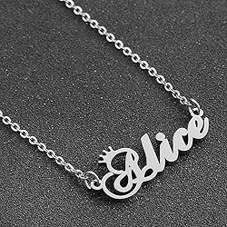 Custom Silver Name Necklace Personalized for