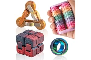 JOYBLI- Handheld Fidget Toy for Adults , 4PC Fidget Toys Set Fidgets for Classroom, Finger Spinners,Infinity Cube, Fidget Cube, Stress Relief Desk Cool Gadget for Kids Teen