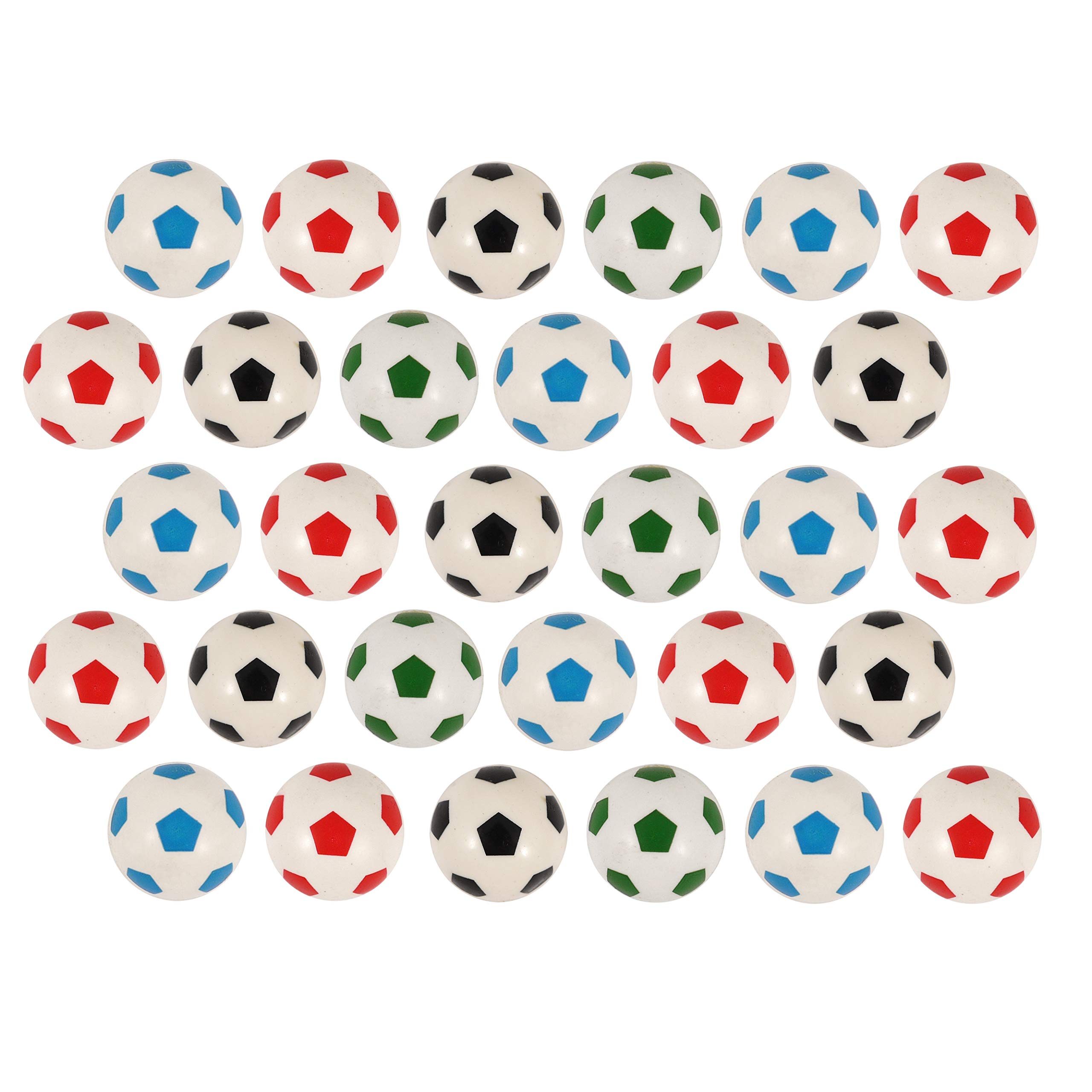 HENBRANDT Football - Assorted Colours Bouncy Jet Balls 32mm (Pack of 30)