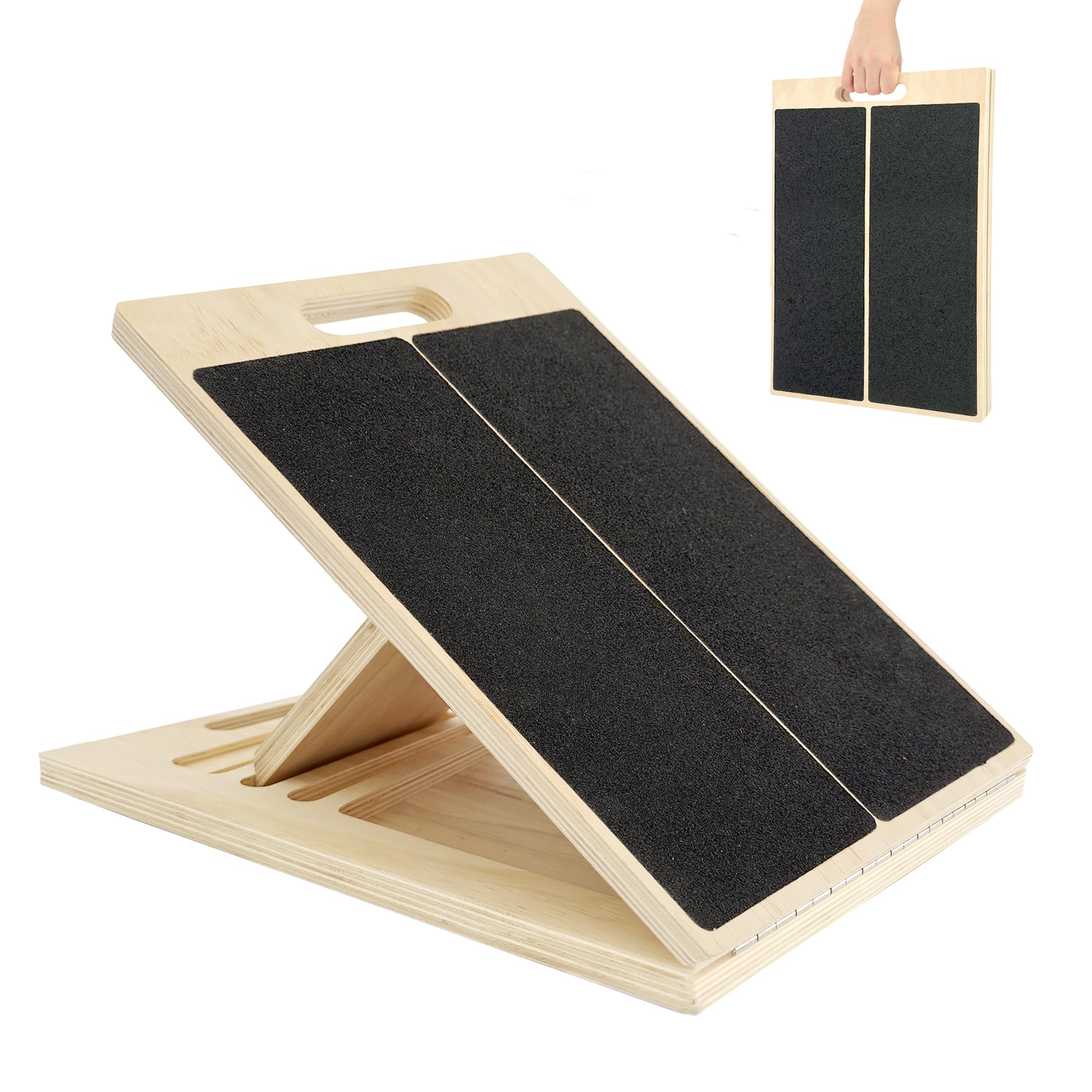 Photo 1 of OiZenhio Portable Slant Board for Calf Stretching Squats Calf Stretcher Physical Therapy Equipment Adjustable Incline Board for Knees Ankle Heel Feet Leg