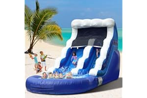 AWSUM Inflatable Water Slides for Kids, Commercial Grade Water Slide with Pool for Adults (with Blower), Big Backyard Waterslide, Wet Dry Use, Outdoor Indoor, Big Inflatable, Birthday Party