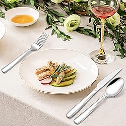LIANYU 18/10 Flatware Set for 8, 40-Piece Stainless