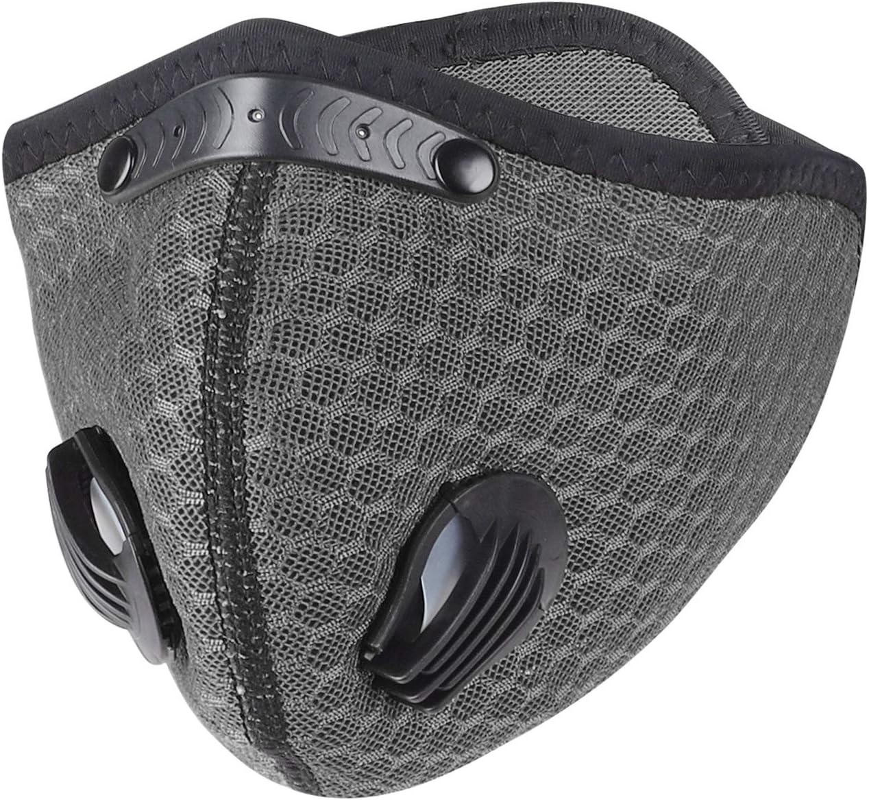 West Biking Mesh Dust/Pollution Mask for Air Filtration, Sport Mask with Exhalation Valves Filters, Activated Carbon N99 PM2.5 Filters Air Purifier (09)