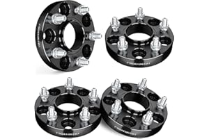 EVIL ENERGY 5x4.5 Wheel Spacers 1 inch Compatible with Honda Acura, 5x114.3 mm Hubcentric with Lip 5 Lugs 64.1 mm Hub Bore M12x1.5 Studs Wheel Adapters Black