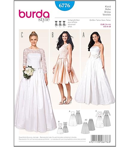 Patron De Couture Butterick Vintage 5967 - Robe à Bretelles Soirée Cérémonie Tailles 40-44