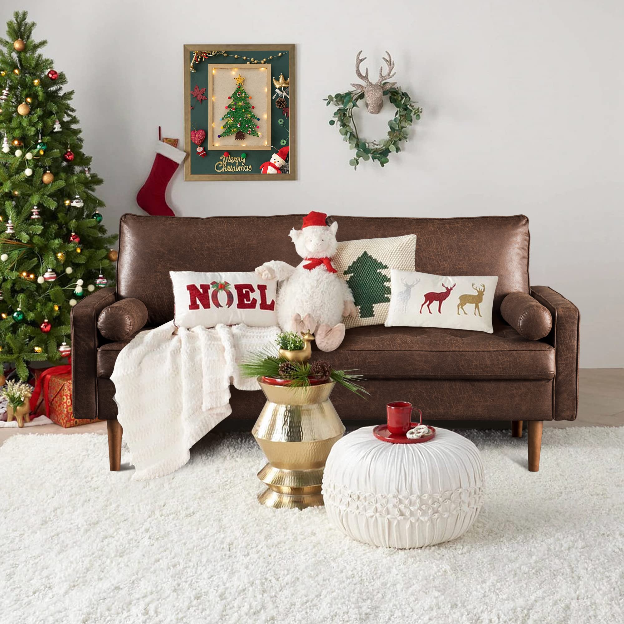 XIZZI Rivet Aiden Mid-Century Modern Loveseat Sofa