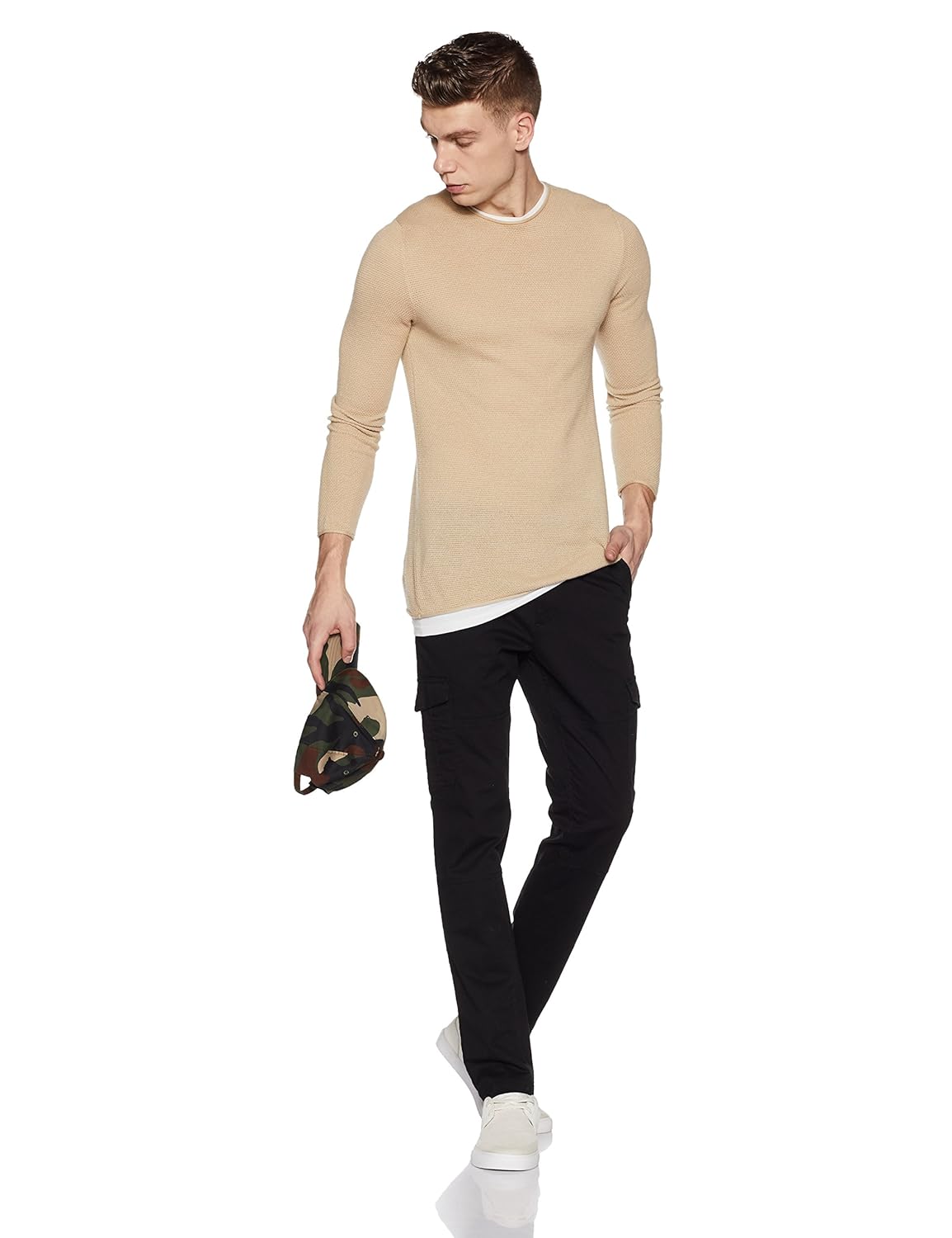 symbol amazon brand men's slim fit cotton casual trousers