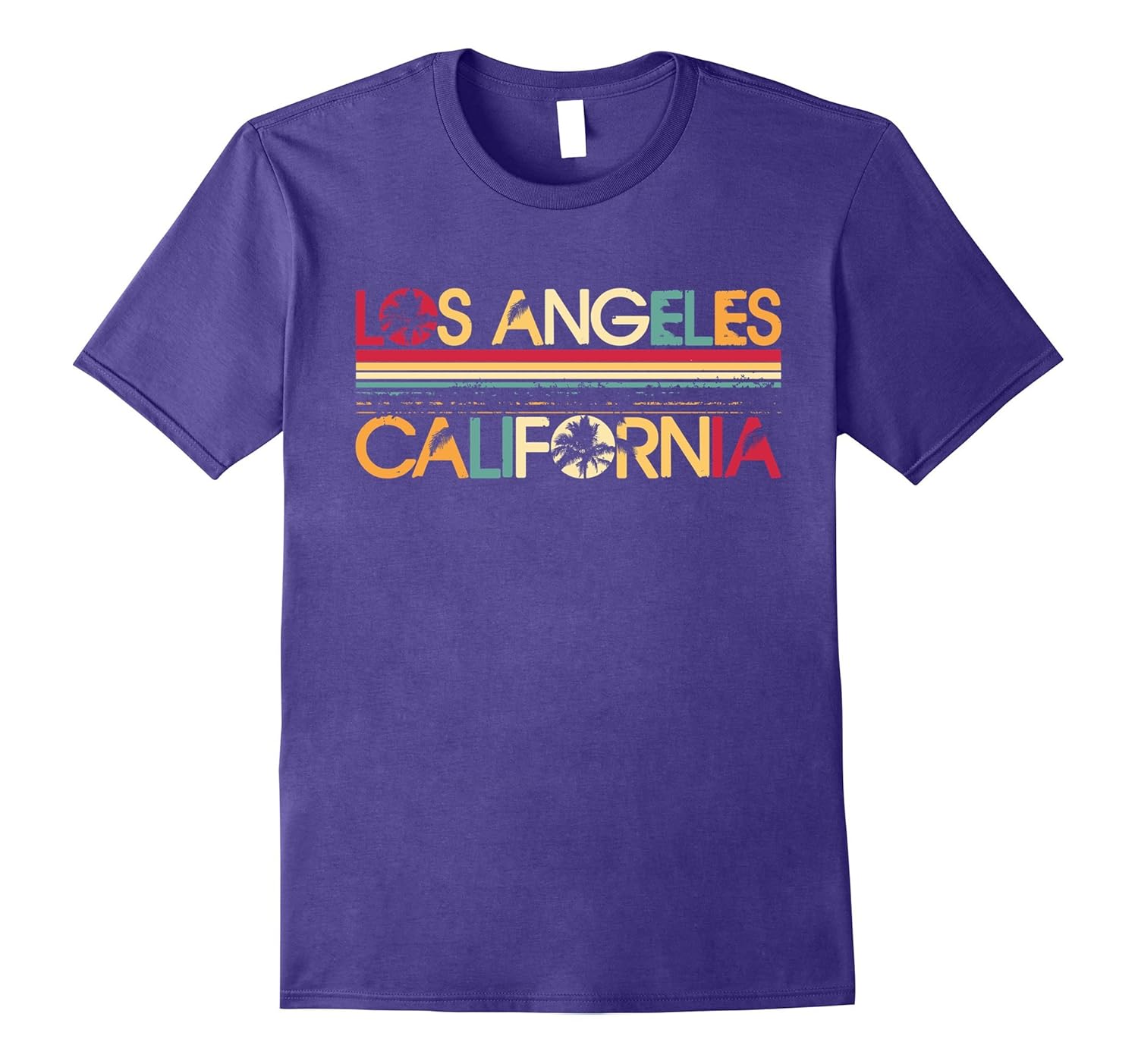 Los Angeles California Retro 70's Vintage Surf Tee Shirt-ANZ