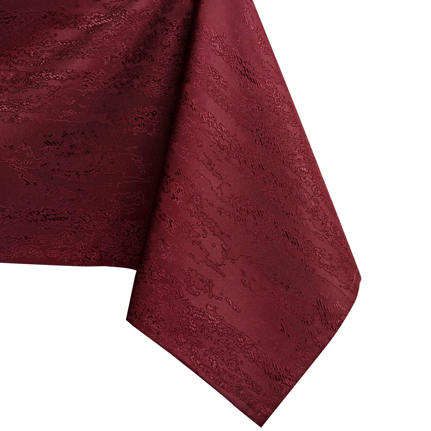 AmeliaHome Tablecloth 140 x 280 cm Tablecloth Stain Protection Lotus Effect Washable Water-Repellent Ornament Vesta Bordeaux